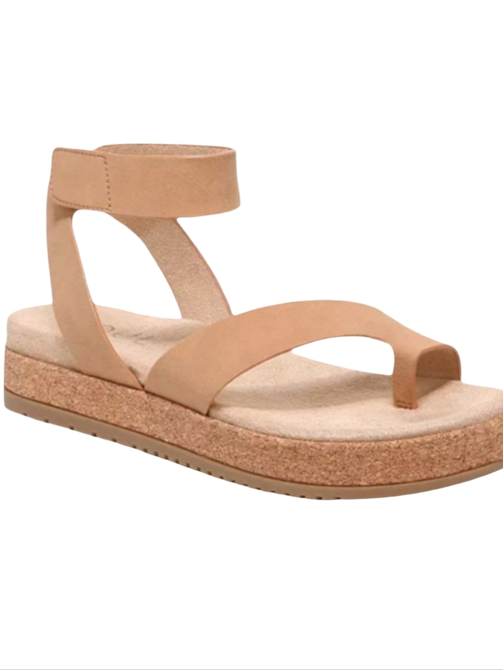 Natural SOUL Divina Cork Footbed Sandals Ankle Strap Nude 8.5 M Comfort - Picture 2 of 9